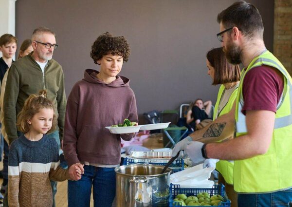 HRDs stood beside flood affected people